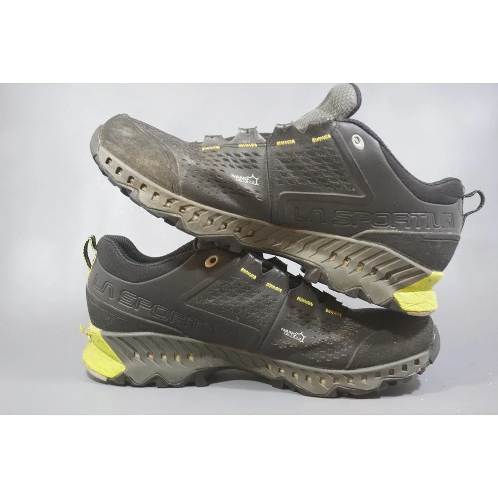 La Sportiva Spire GTX Shoes Mens Size 10.5 Black Gore-Tex Hiking Vibram 2104-C
